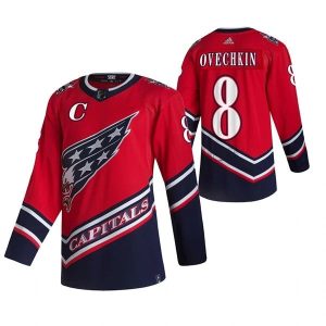 Washington Capitals Trikot Alexander Ovechkin 8 2022 Reverse Retro Rot Authentic